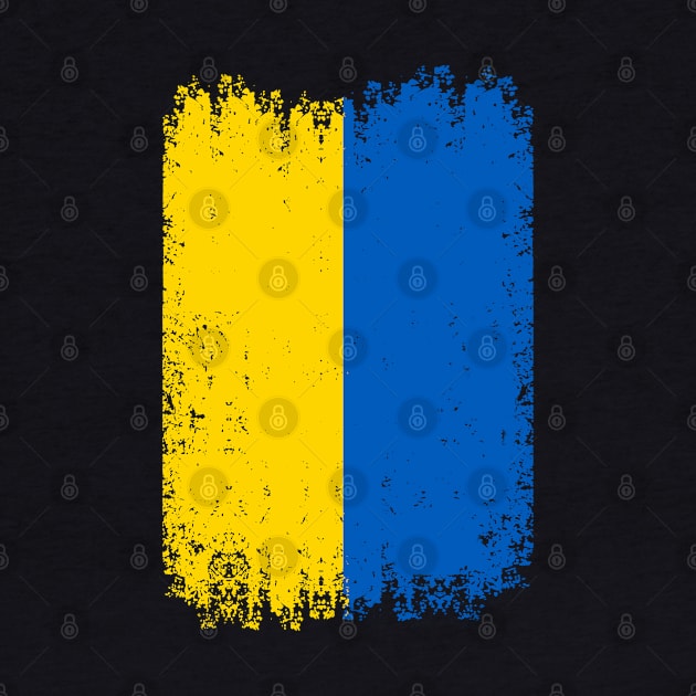 Ukraine Vintage Ukrainian National Flag by mansoury